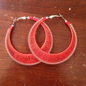Orange Hoop Earrings