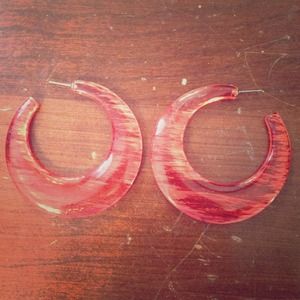 Orange Hoop Earrings