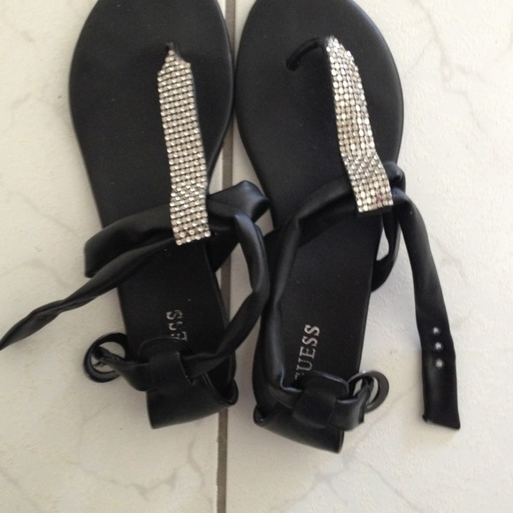 Guess sandals flats; reserved for @kelly776