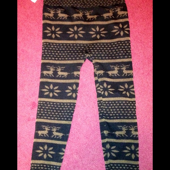 Winter fair isle leggings