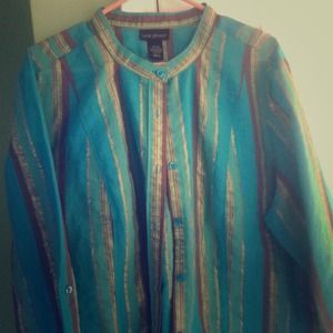 Lane Bryant button up blouse
