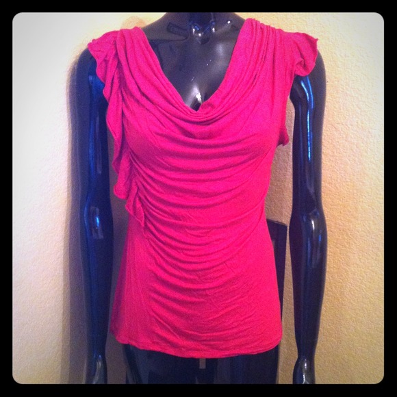 ReservedB.R Raspberry Ruffle Shirt