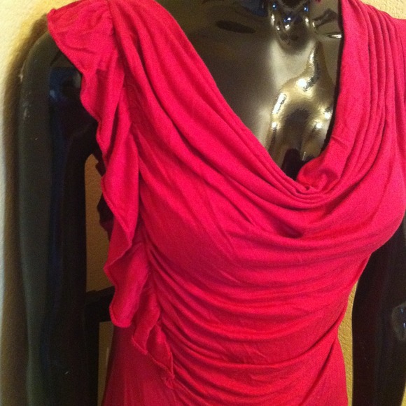 ReservedB.R Raspberry Ruffle Shirt - Picture 2 of 4