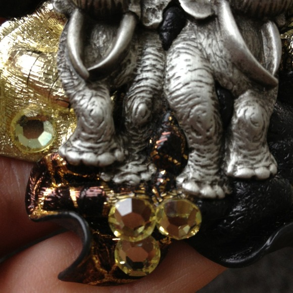 Ridiculous Rhinestone and Femo Elephant Pin - Picture 4 of 4