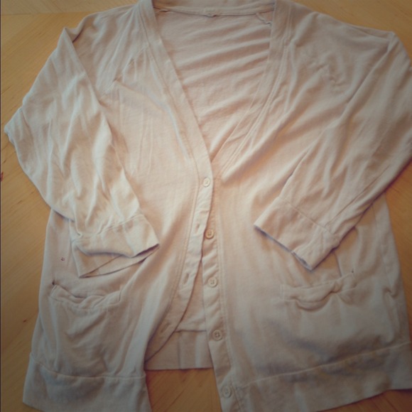 SOLD!!J Crew cream cardigan M