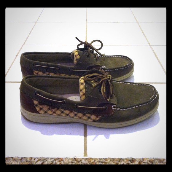 Hunter Green and Plaid Sperry Top-Siders