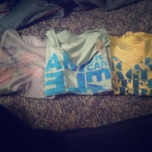 The two American Eagle graphic T's. (never worn)