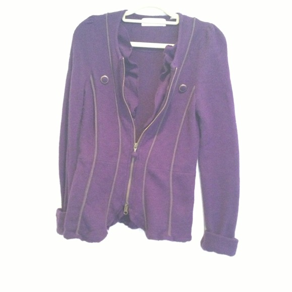Anthropologie purple Sweater blazer