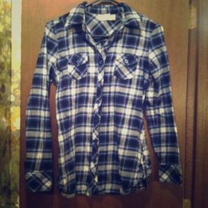 Blue and black flannel