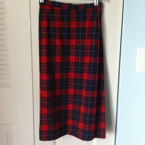 Pendleton Tartan Plaid virgin wool skirt