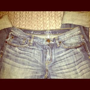 Loft Boyfriend cut distressed Denim