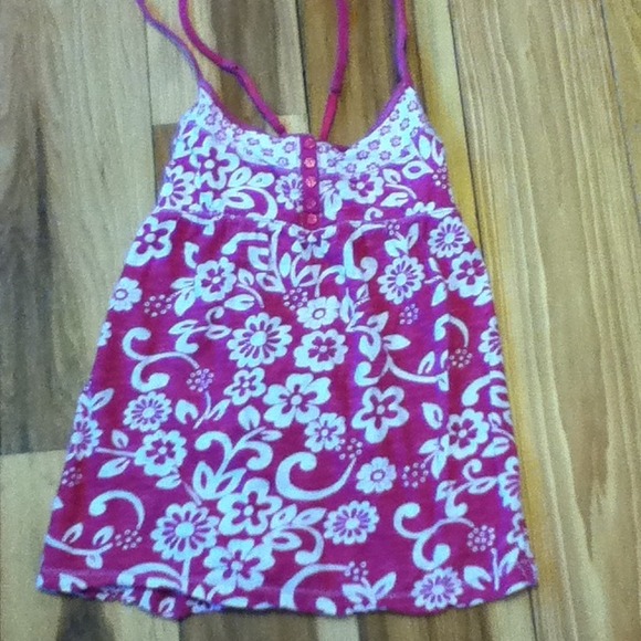 Aeropostale pink floral tank top