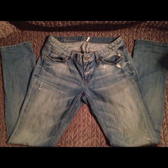 Loft Modern slim fit light wash denim