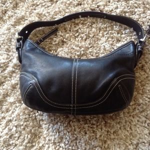 Coach small hobo black handbag