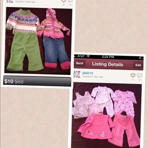 SOLD Bundled 6-9 months Baby Girl Clothes