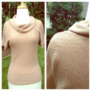 Camel lightweight short sleeve sweater.