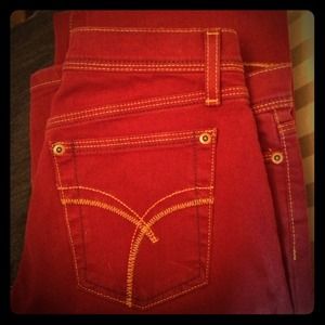 Rare Joes Jeans in Maroon. Gorgeous.