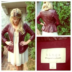 Stunning Peplum Genuine leather jacket.