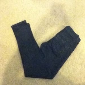 Solid black skinny jeans from wet seal
