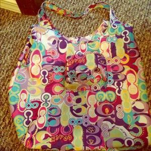 Authentic coach shopping bag