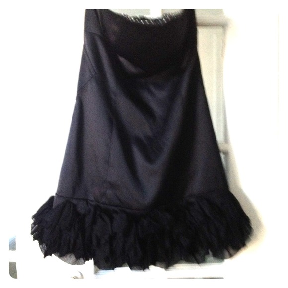 Plastic Island LBD with ruffle bottom