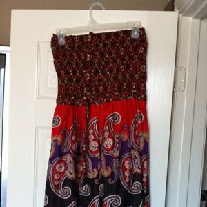 Summer dress tie up around the neck