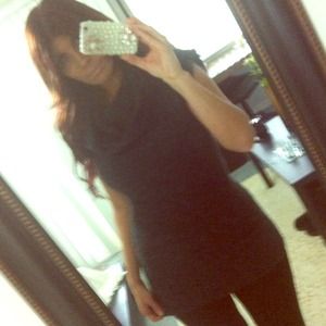 Med. black and gray knitted sweater/dress