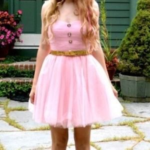 Betsey Johnson Pink Dress with removable Belt