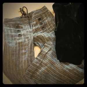 NWOT Adorable Linen Corset-Back Pants