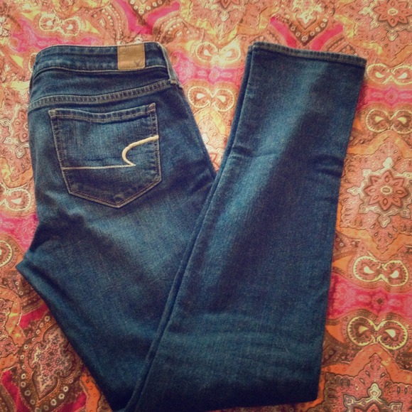 Dark Blue Size 8 American Eagle Skinny Stretch