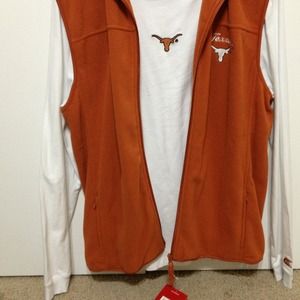 Texas longhorn turltleneck and vest, size XL