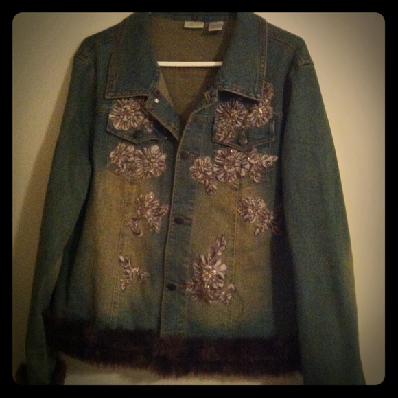 Fur trimmed Denim Jacket