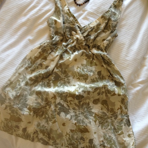 *SOLD* Cute Olive Green/Grey Sun Dress