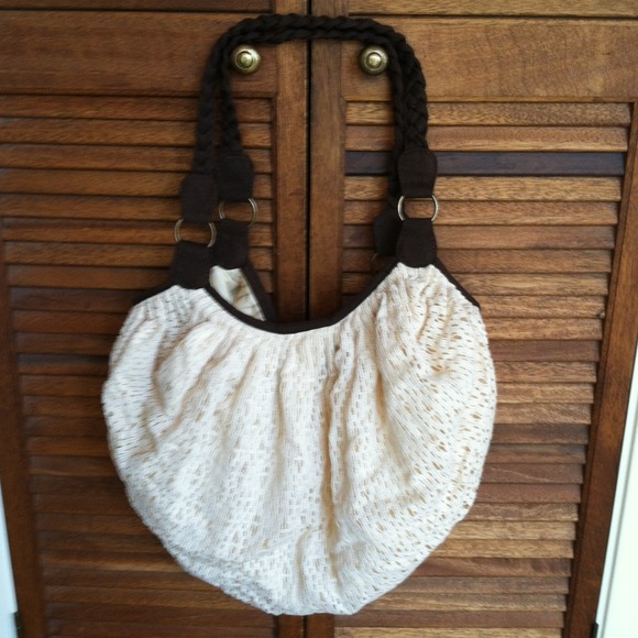 Brown/beige large purse