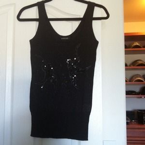 ❌❌sold❌❌$15 Bebe Tank black glittery sequined top