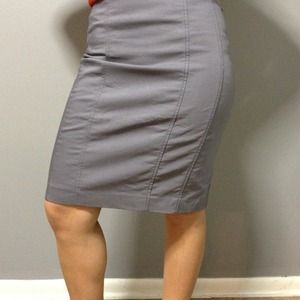 Gray pencil skirt