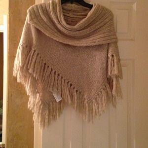 Cute! Oatmeal colored poncho