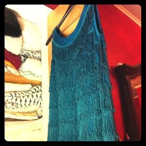 H&M Teal Flapper Dress