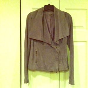 Vince! Small gray suede/leather jacket