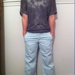 Light Blue Express "Editor" Capris