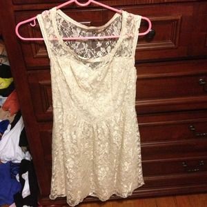 beige lace dress short mid thigh