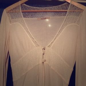 Ivory free people blouse