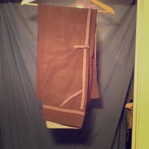 Brown tuxedo pants. 32inch inseam.