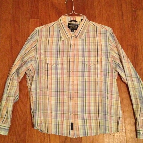 Pastel plaid pearl snap