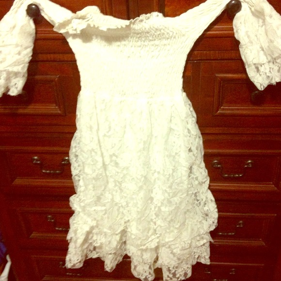 off shoulder white