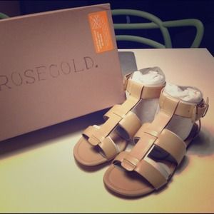 ROSEGOLD Adrian Flat Sandal in Size 38
