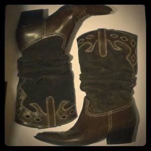 Rampage Shoes - Rampage Brown Leather Cowgirl Cowboy Boots 8.5 M Rampage Shoes - Rampage Brown Leather Cowgirl Cowboy Boots 8.5 M