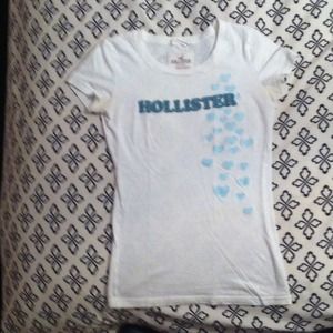 Hollister Tshirt with Teal Lettering