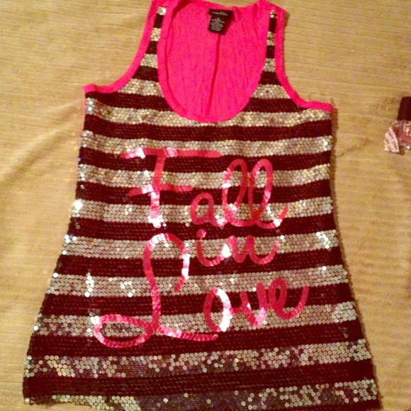 Sequin striped top