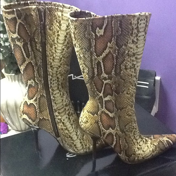 BeBe Snakeskin Boots - Picture 2 of 3